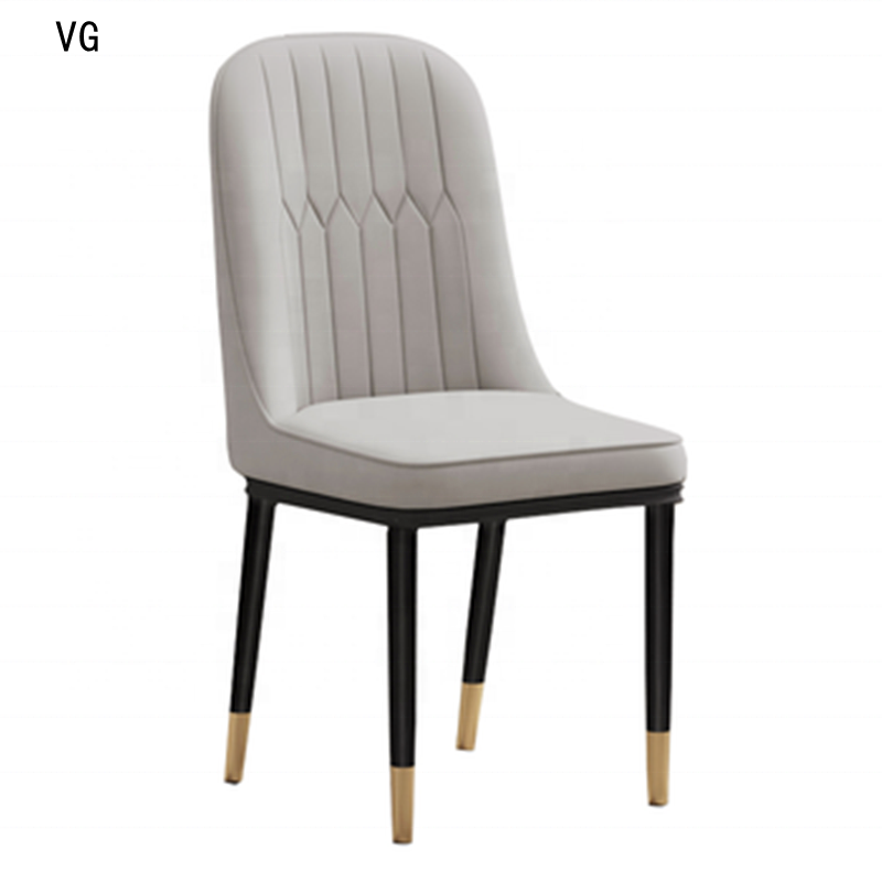 Modern dining room  lounge chair metal black leg chair fabric upholstered living room chairs