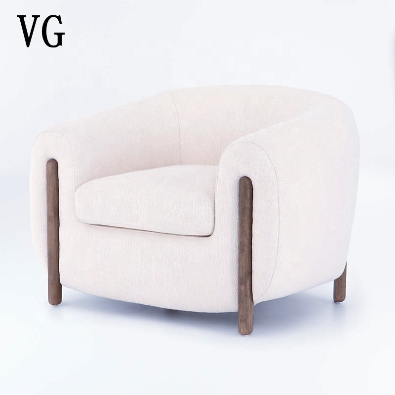 Customized design lounge chair cradle leisure chair for home boucle fabricTub Chair