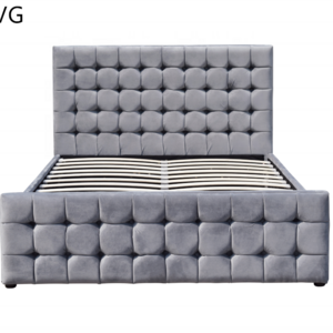 Modern home bedroom furniture button tufted velvet fabric upholstered storage folding bed