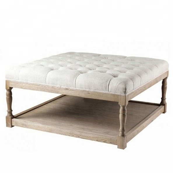 furniture victorian style coffee table,white linen fabric korean wooden tea table