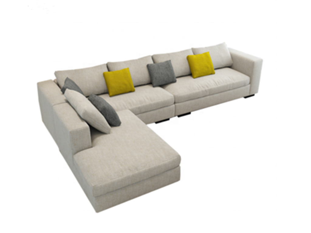 Factory custom color Modern Hotel Apartment Villa Lounge Comfortable upholstered sectional sofa