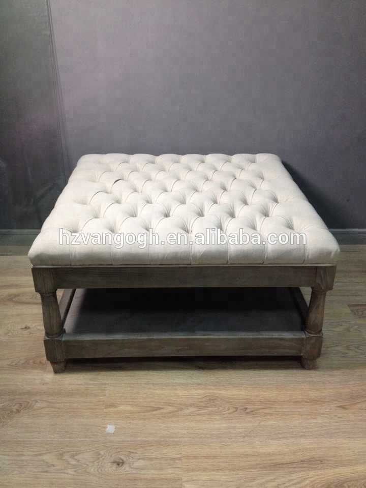 furniture victorian style coffee table,white linen fabric korean wooden tea table