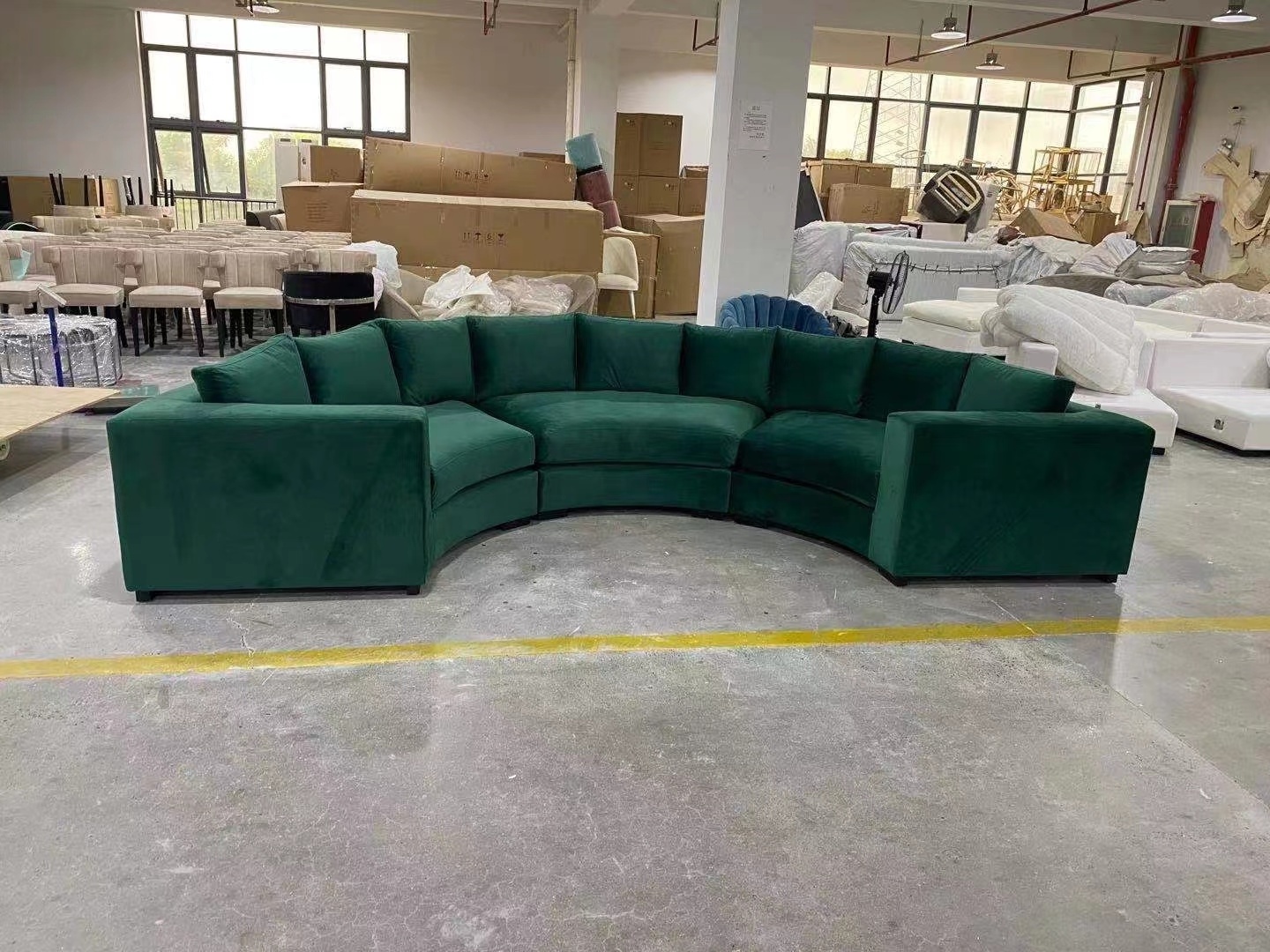 Italian style luxury sectional lounge suites modern sofa half round combination sofa gaming sofa