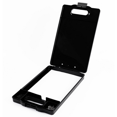 A4 custom folding plastic storage sublimation clipboard with box and pen holder portable clipboard folder