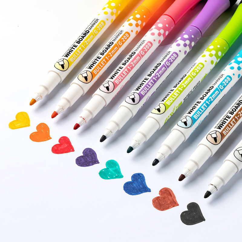 VCW Office Sketching Paint Fabric 8 Colors Magnetic Dry Erase Whiteboard  Markers Art White board Marker  Set