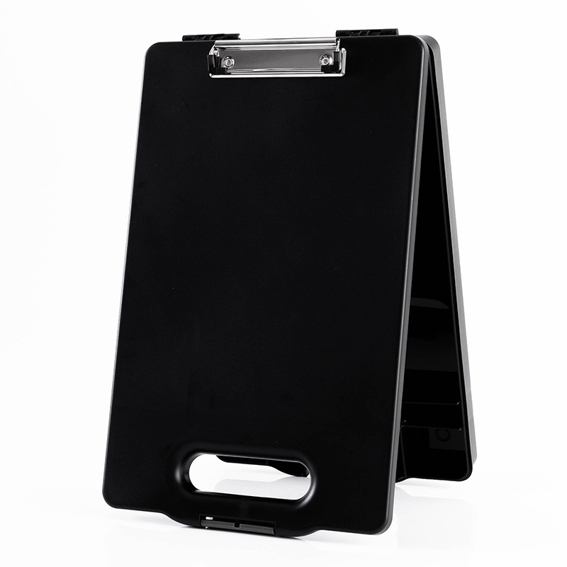 A4 custom folding plastic storage sublimation clipboard with box and pen holder portable clipboard folder