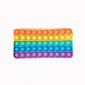 Silicone Bubble  Stationery Storage Bag Large Capacity Fidget Pencil Case Silicone Pencil Case