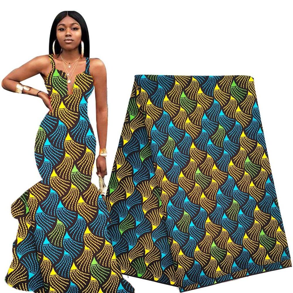 Wholesale Colorful Real Wax Print Fabric Ankara Kitenge Material 100% Cotton Print Fabric for Women Clothing