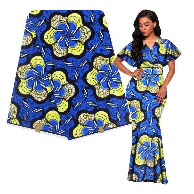 Wholesale Colorful Real Wax Print Fabric Ankara Kitenge Material 100% Cotton Print Fabric for Women Clothing