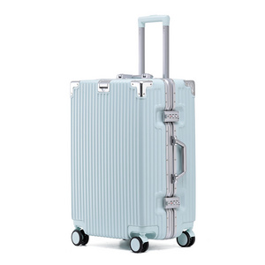 Hot sale luxury model aluminum frame rolling luggage Women's travel custom luggage