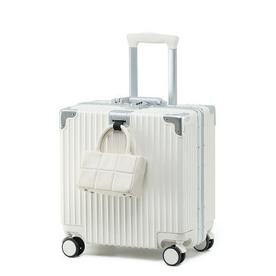 Hot small aluminum travel luggage luxury luggage bags cabin carry-on trolley with wheels luggage