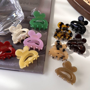 Wholesale Cellulose acetate hair clip hairpin butterfly rabbit acetate hair clip small ponytail hair claw for girl