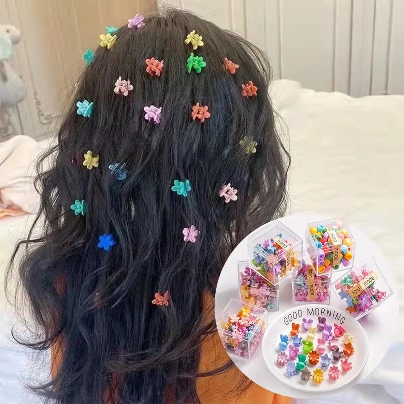 36pcs box Kids Flower Star animal mini Hair claw clips girls cute hair clips style decoration accessories