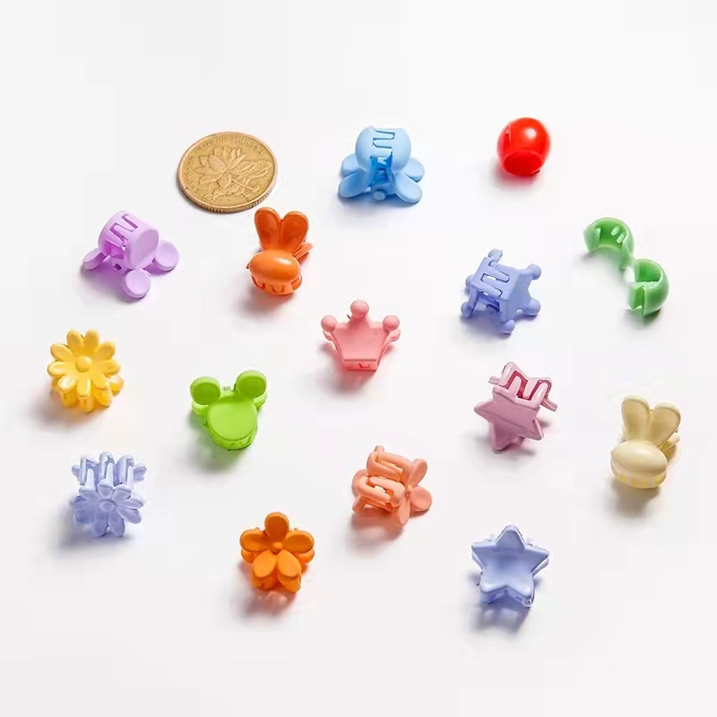 36pcs box Kids Flower Star animal mini Hair claw clips girls cute hair clips style decoration accessories