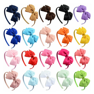 Hot 4.5inch Mixedcolor Cute Bows Baby Girls Hairbands Kids Headbands Boutique Baby Girls Hairgrips