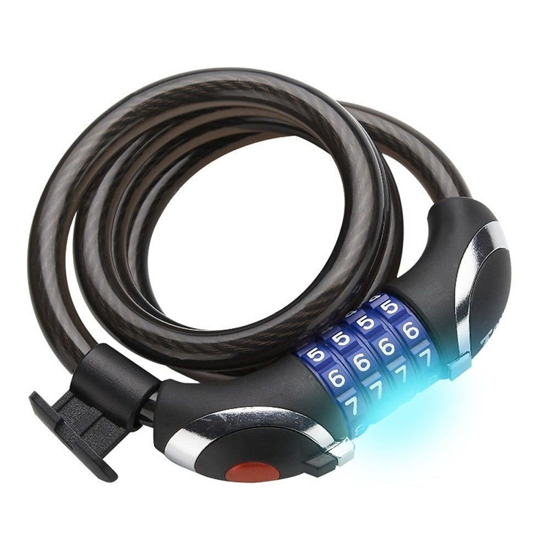 Heavy Duty Safety Digit Code Bike Cable Lock Electronic Cycle Accessories Lock Bicycle Combination Lock