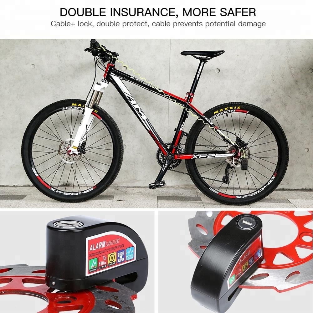 Bike lock Bicycle Alarm Cycling Security Alarms with Wireless Bike accessories for road biking