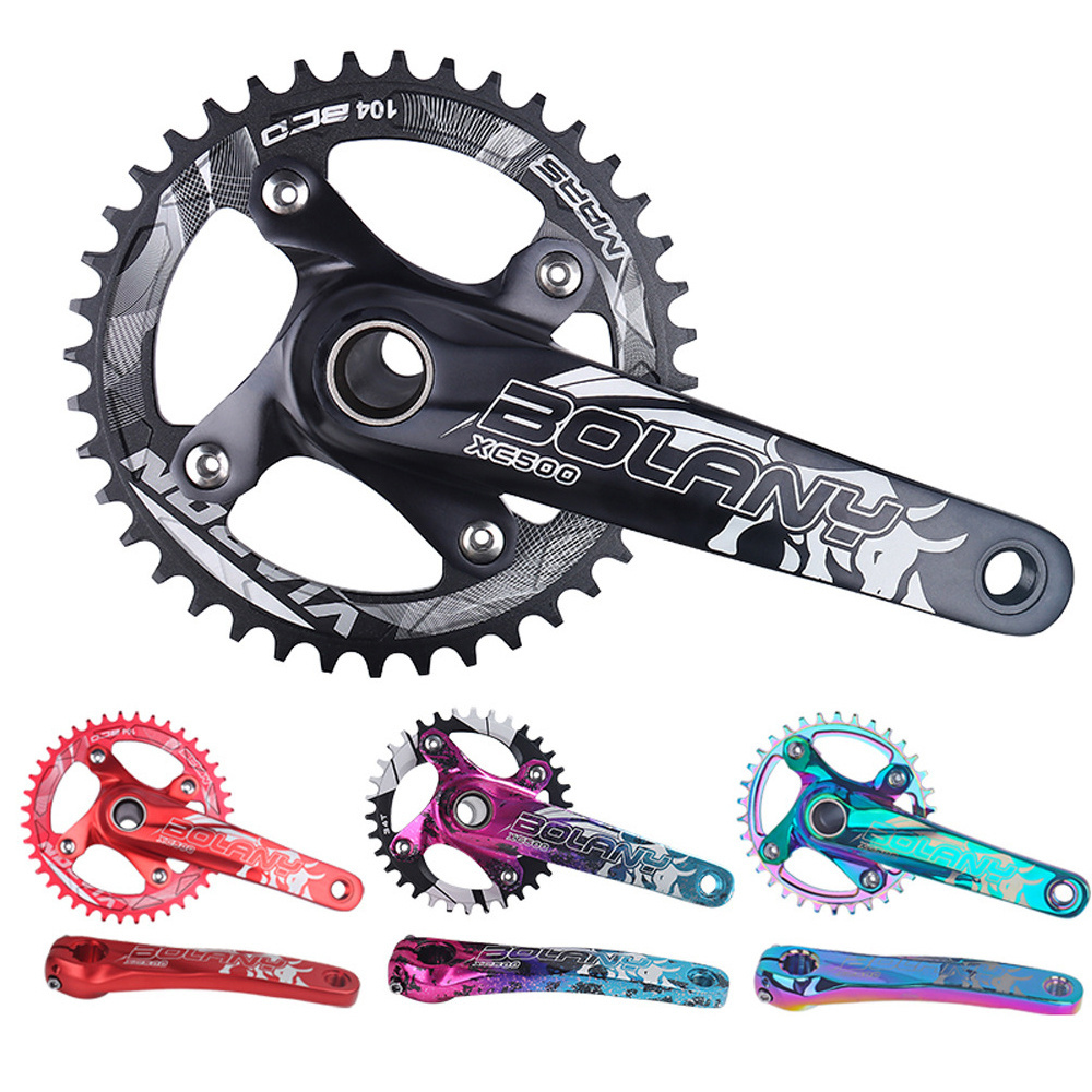 bIke Crankset Mountain Bike Crankset 170mmAluminum alloy hollow one MTB Bicycle Crank