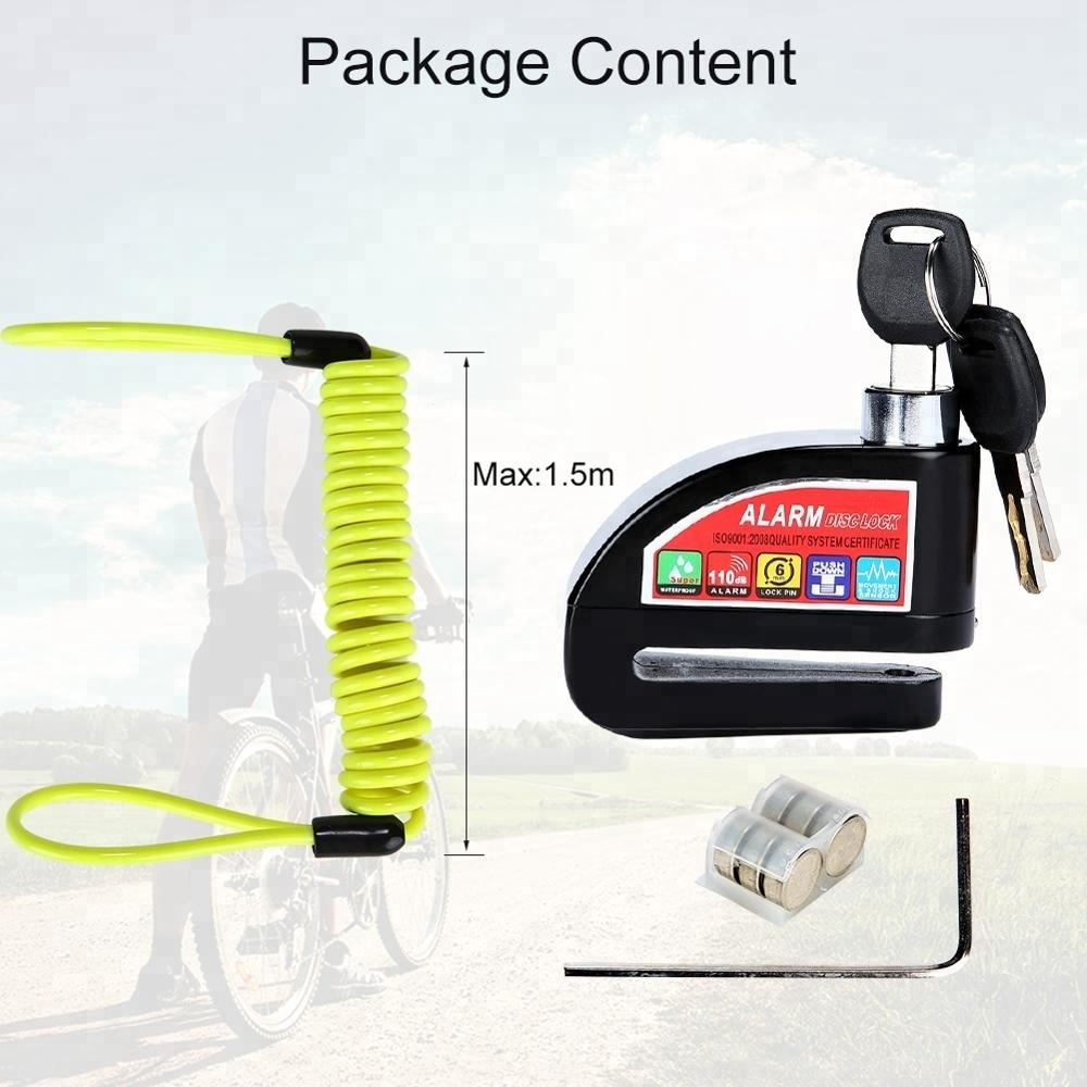 Bike lock Bicycle Alarm Cycling Security Alarms with Wireless Bike accessories for road biking