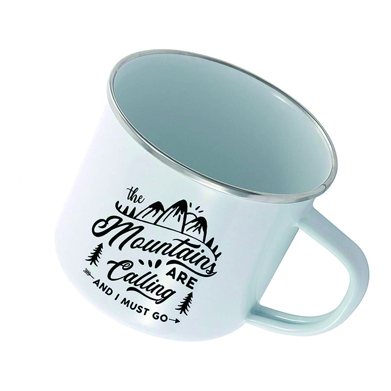 NO MOQ In Stock 12oz Sublimation Blanks Custom White Enamel Cups For Mother's Day Father's Day