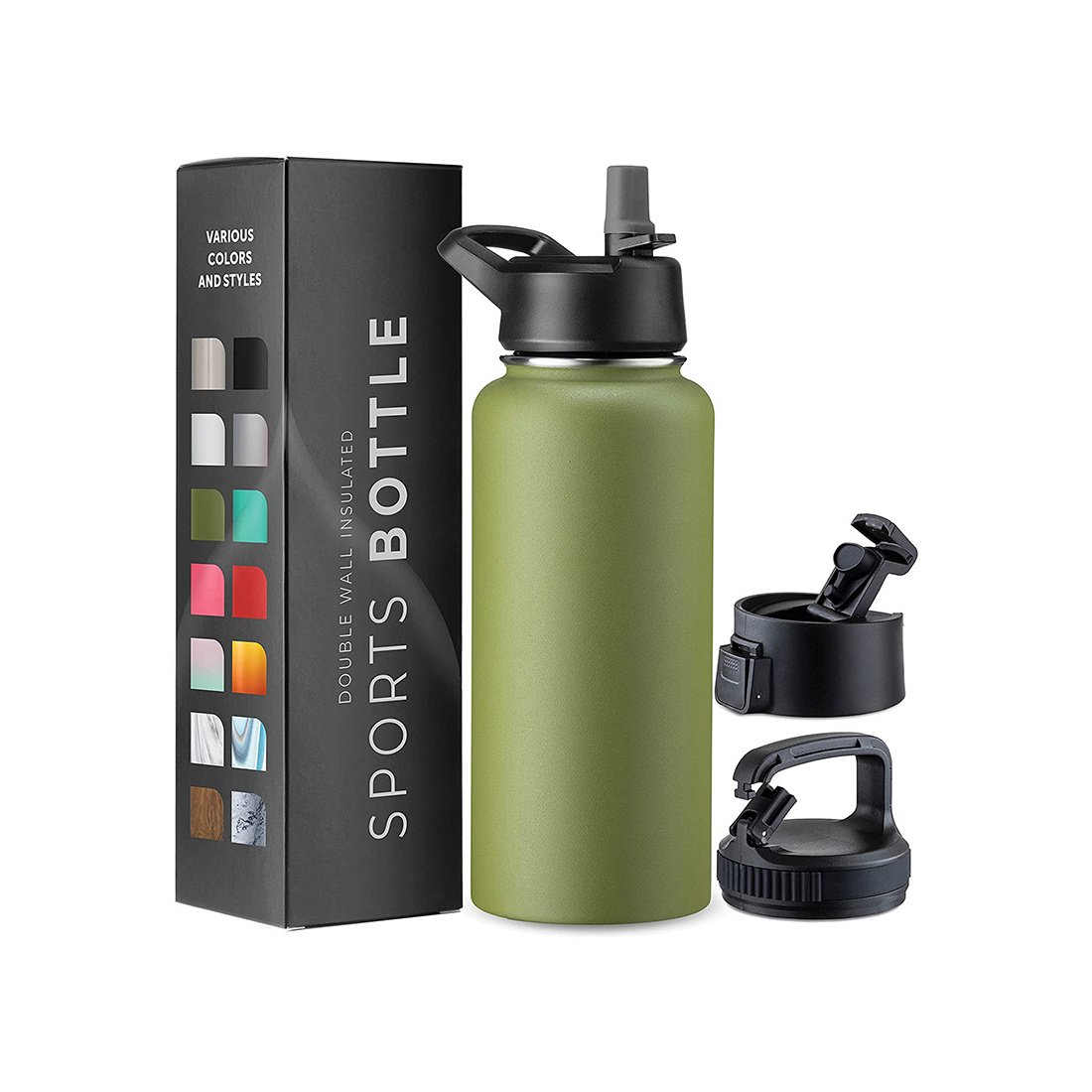 High Quality Sports Travel Coffee Water Bottle Double Wall Stainless Steel Vacuum Insulated Water Bottle Custom Printing