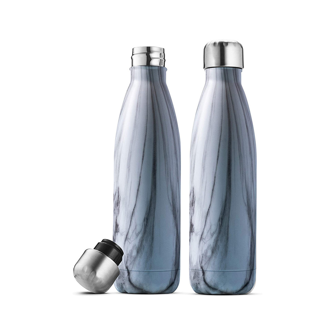 Sport Bottle with New Wide Handle Straw Lid Wide Mouth Vacuum Insulated 18/8 Stainless Steel sports water bottle 32oz Gradient