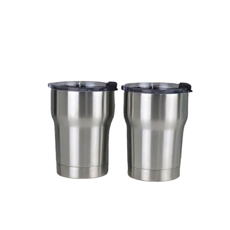 Custom Logo 12 oz 14 oz Powder Coated Insulated Stainless Steel Coffee Mugs Handle Double Wall Vacuum Tumbler Cup With Lid