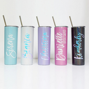 20oz insulated cup wholesale sublimation stainless steel skinny tumbler with lid straw