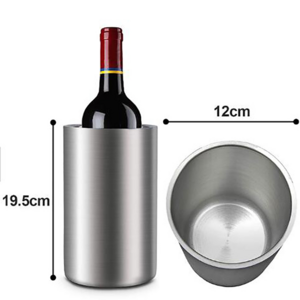 Custom stainless steel high quality double wall insulated wine and beer cooler ice bucket