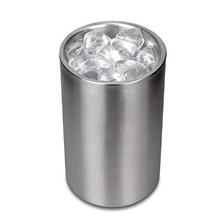 Custom stainless steel high quality double wall insulated wine and beer cooler ice bucket