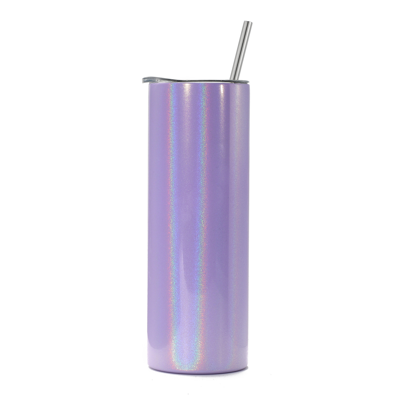 2021 ready to ship glitter sublimation blanks 20oz 600ml double wall straight stainless steel skinny tumbler with lid and straw