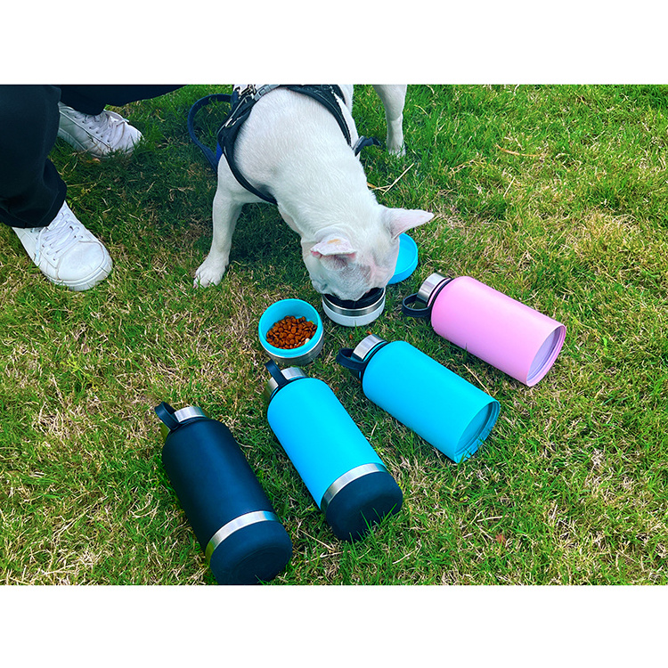 custom Stainless Steel Insulated 33 Ounce liter Pet Bowl dog water bottle