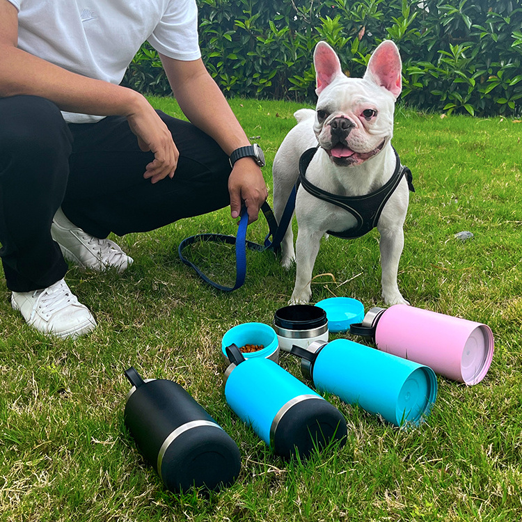 custom Stainless Steel Insulated 33 Ounce liter Pet Bowl dog water bottle