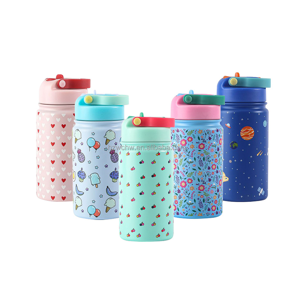 Vacuum Insulated 14OZ BPA free Double Wall Eco friendly Leak Proof Kids Stainless steel Water Bottles