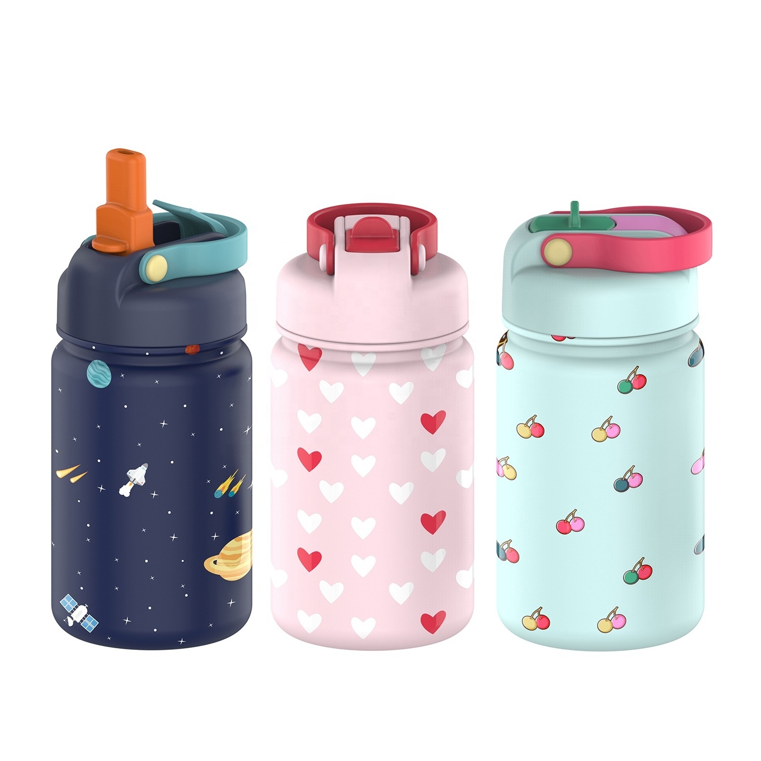 Vacuum Insulated 14OZ BPA free Double Wall Eco friendly Leak Proof Kids Stainless steel Water Bottles