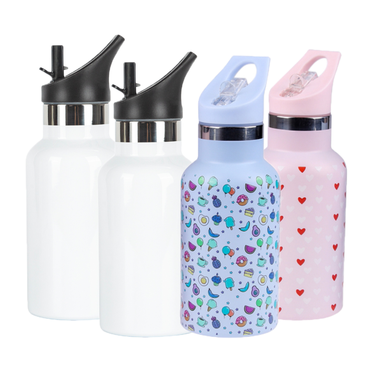 12oz Stainless Steel Custom Colors Thermos Sublimation Water Bottle Kid Water Bottles Outdoor Travel Bottle