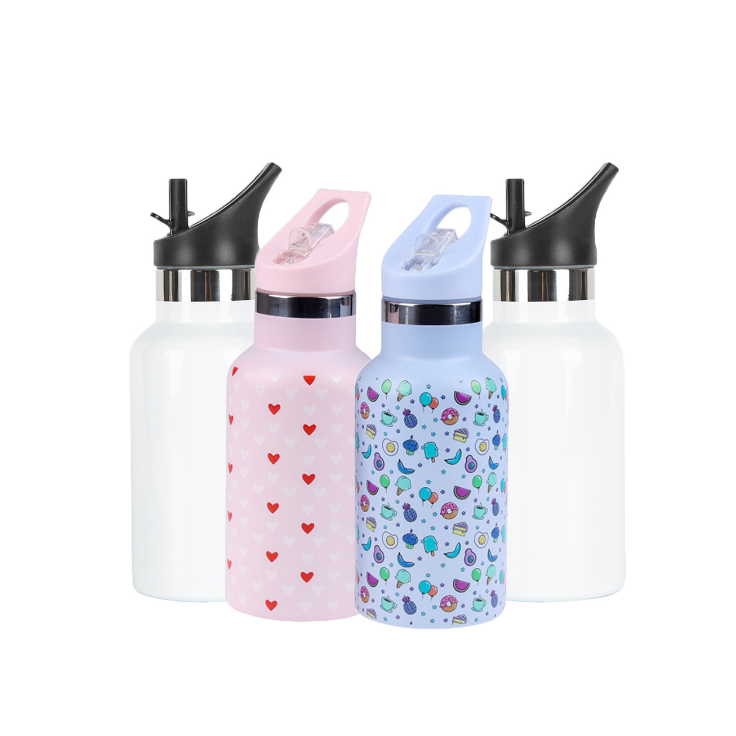 12oz Stainless Steel Custom Colors Thermos Sublimation Water Bottle Kid Water Bottles Outdoor Travel Bottle