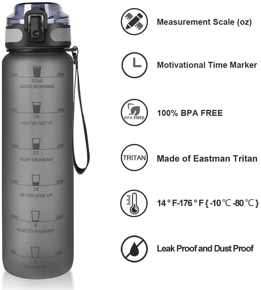 New fashion BPA-free outdoor tritan motivational fitness sports drinking bottle water bottle with fruit infuser