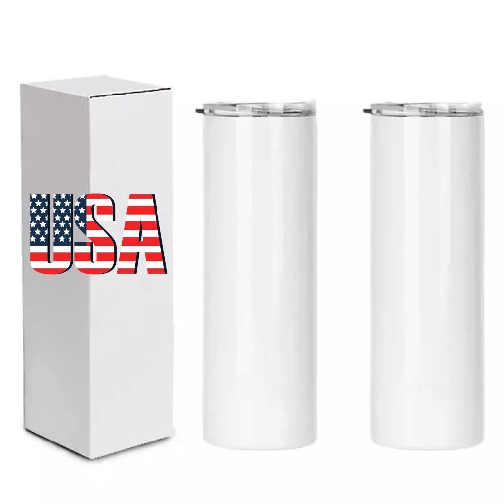 Stainless steel 20oz 30oz total straight tumbler double walled vacuum insulated blank sublimation straight skinny cup