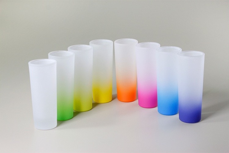 Ombre Sublimation Tumbler Whiskey Cocktail Glasses colored shot glasses Personalize Multicolored shot glass