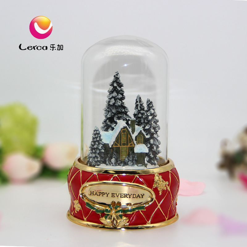 Lamp Rotate Gift Crystal Ball Music Box/Christmas Music Box/Music Snow Globe