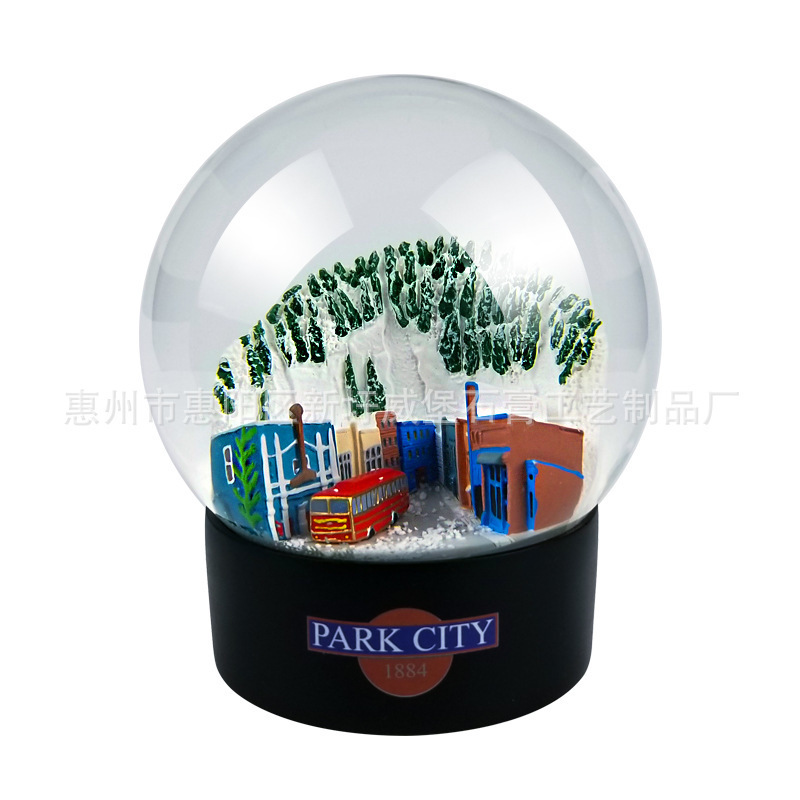 Home Decoration Building Craft Luxury Mini Gift Ornament Souvenir Kit Resin Glitter Snow Ball/Snowball/Custom Snow Globes