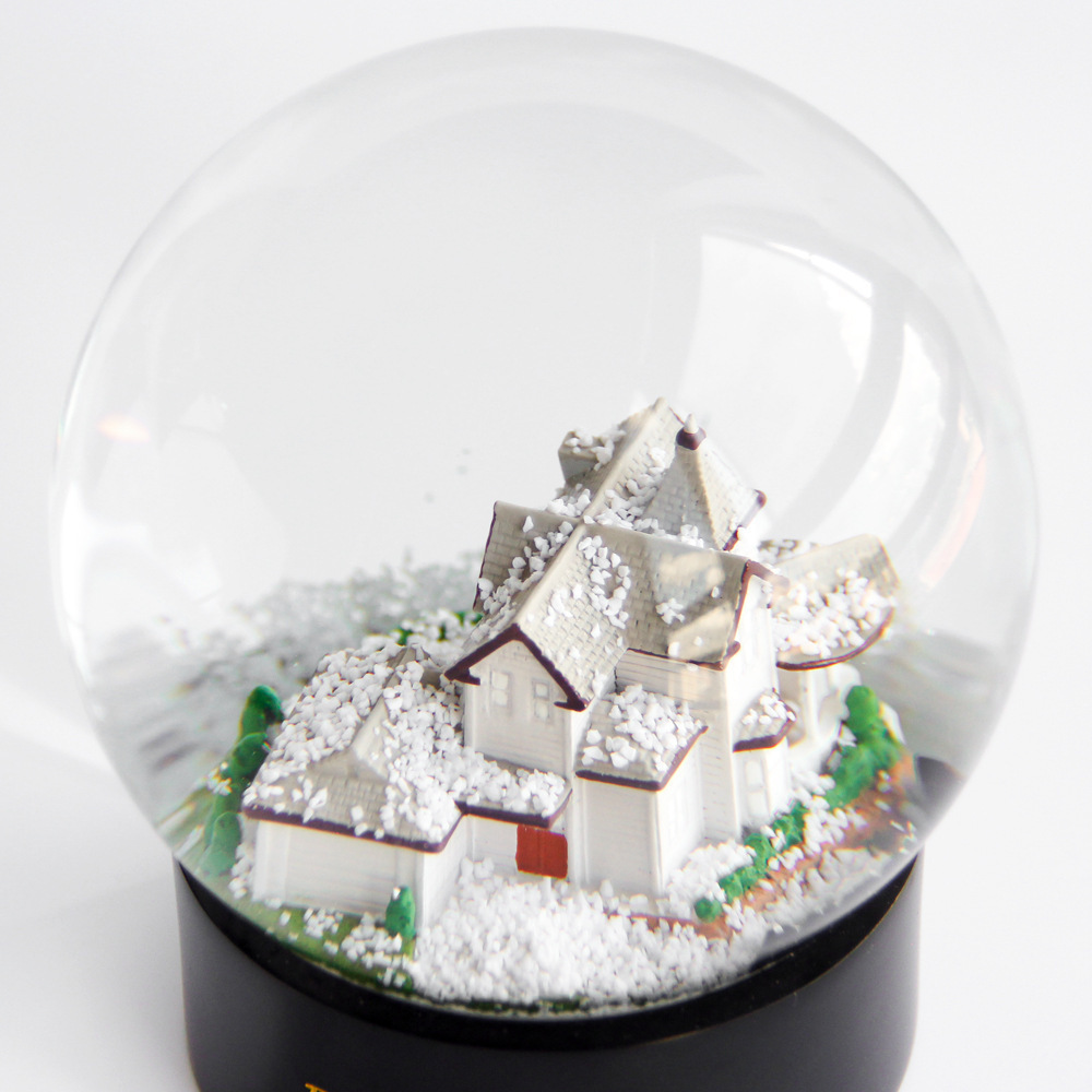 120mm Real Estate Luxury Ornament Souvenir Kit Gift Resin Glitter Snow Ball/Snowball/Custom Snow Globes