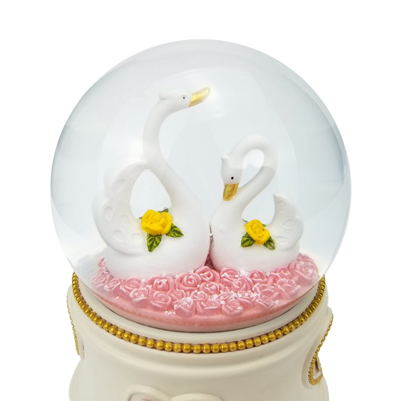 Canada Swan Ornament Souvenir Gift Resin Glitter Snow Ball/Custom Snow Globes/Eight Tone Box Snow Globe