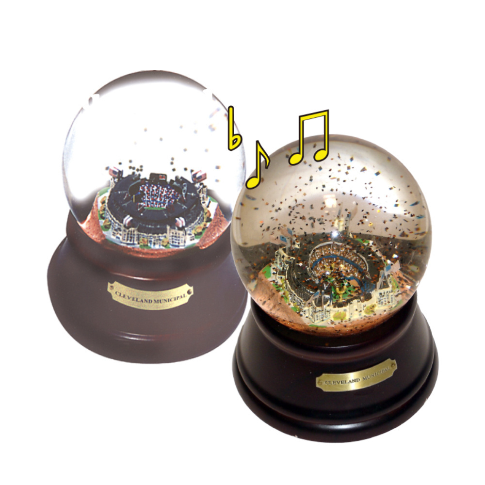 Custom 100mm 120mm Souvenirs Ornament Snow Ball Gift Snow Globes Collection Baseball Football Stadium Snow Globe