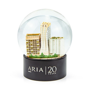 Custom 3D Design Building 100mm Snowball 20 Years Old Souvenirs Building Snow Ball Gift Custom Snow Globes/Snow Globes