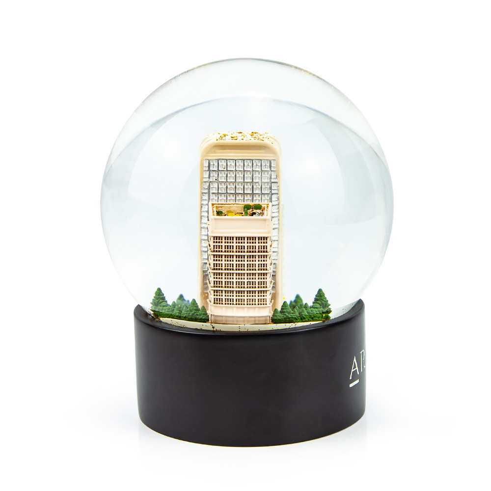 Custom 3D Design Building 100mm Snowball 20 Years Old Souvenirs Building Snow Ball Gift Custom Snow Globes/Snow Globes