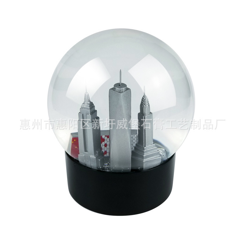 100mm Building Snow Glass Easter Luxury Ornament Souvenir Kit Gift Resin Glitter Snow Ball/Snowball/Custom Snow Globes