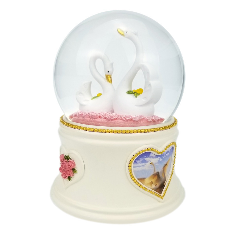 Canada Swan Ornament Souvenir Gift Resin Glitter Snow Ball/Custom Snow Globes/Eight Tone Box Snow Globe