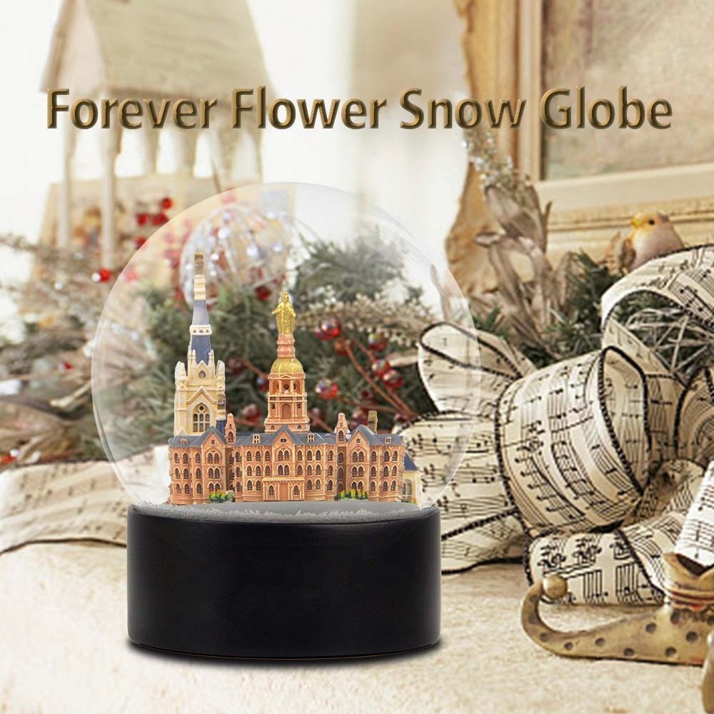 Custom 3D Design Building 100mm Gift Snowball Wedding Souvenirs Ornament Snow Ball Wedding Gift Custom Snow Globes/Snow Globes